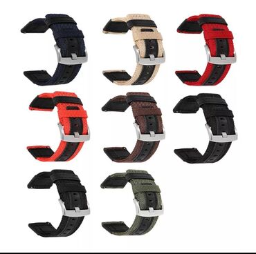 Dodaci za satove: Kvalitetna platneno-kožna narukvica više boja za modele sata širine — 8