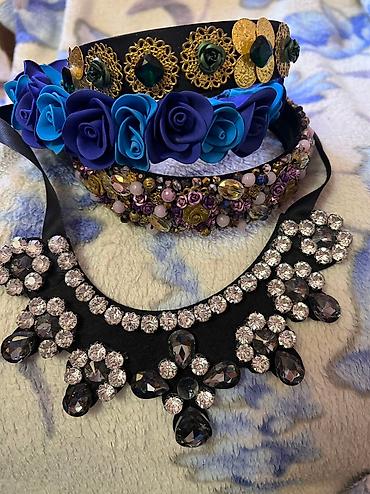 лимонная кислота: Продаю ободки ручной работы,и воротничок со стразами Swarovski — 1