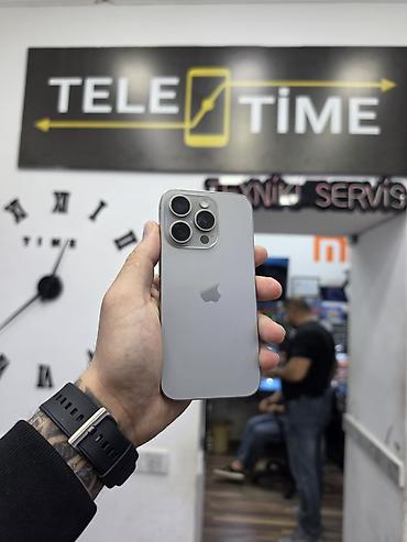 note 15 pro plus: IPhone 15 Pro, 128 GB, Natural Titanium, Zəmanət, Simsiz şarj, Face ID — 1