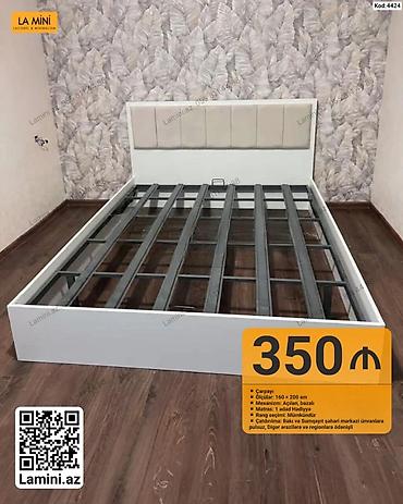 Ev və bağ: Məhsul: Çarpayı (Kod: 4424) - Ölçü: 160 × 200 sm - Mexanizm: Açılan — 1