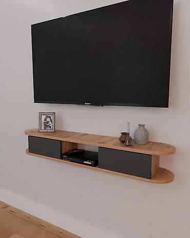 Ostali nameštaj: Zidna TV polica – moderni viseći konzolni element Zidna polica Verona — 10