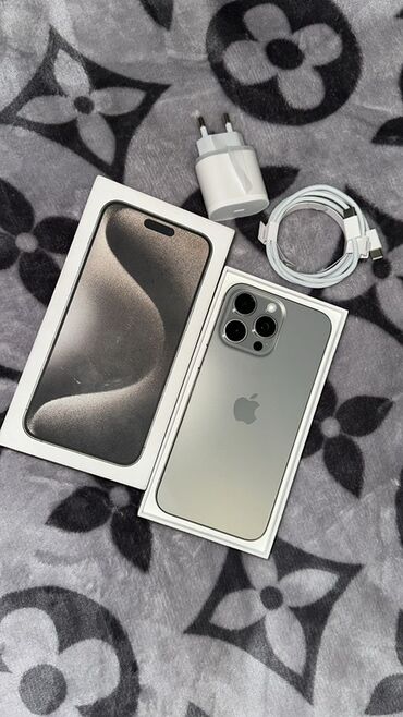 телефон 14 про: IPhone 15 Pro, Б/у, 256 ГБ, Natural Titanium, Коробка, 90 %
