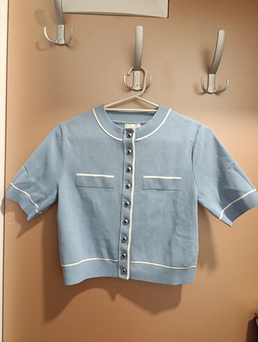 Bluze: H&M, S (EU 36), Poliester, bоја - Svetloplava — 6