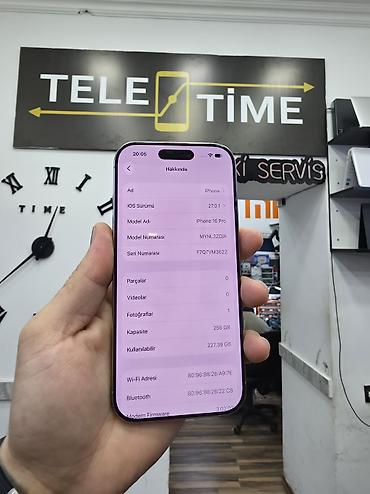i̇phone telefon: IPhone 16 Pro, 256 GB, Natural Titanium, Zəmanət, Simsiz şarj, Face ID — 3