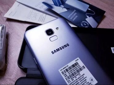 32 дюйм: Samsung Galaxy J6, Б/у, 128 ГБ, цвет - Синий, 2 SIM, eSIM