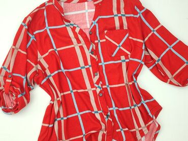 czerwona bluzki z bufkami: Women`s shirt, size 2XL (EU 44)