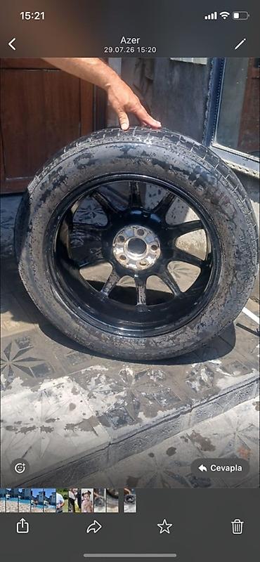 20 lik disk teker: Avtomobil diski və təkər komplekti - Disk: 10 şüalı, qara rəng, 5 — 1