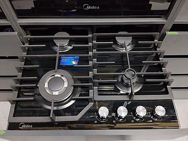 Встраиваемая газовая варочная панель Midea на 4 конфорки. Основные
