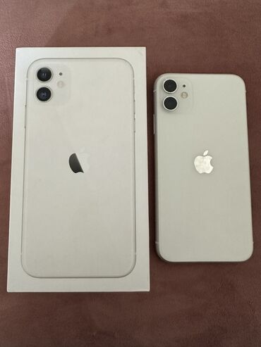 домашний бу компьютер: IPhone 11, Колдонулган, 128 ГБ, Ак, Куту, 84 %