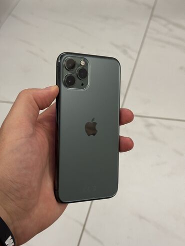 цум телефон: IPhone 11 Pro, Колдонулган, 64 ГБ, Alpine Green, Каптама, 100 %