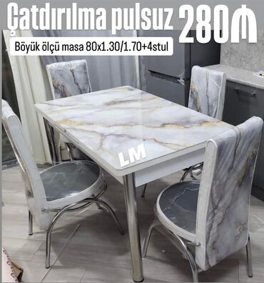 stul ustu: Mətbəx üçün, Yeni, Açılan, 4 stul