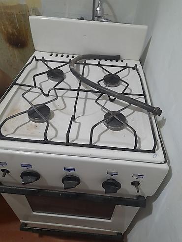Газовая печь, Б/у, Напольная, цвет - Белый, Полная оплата