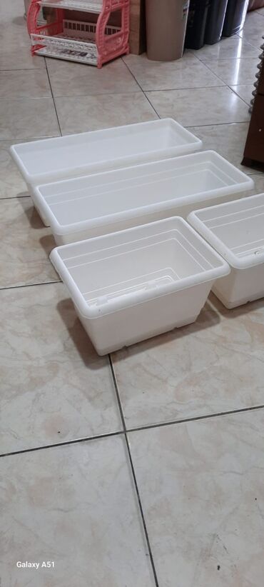 Bitkilər üçün dibçəklər: Dibçək – gül qabı – balkon üçün düzbucaqlı Dibcek qabi dibcek qablari — 12