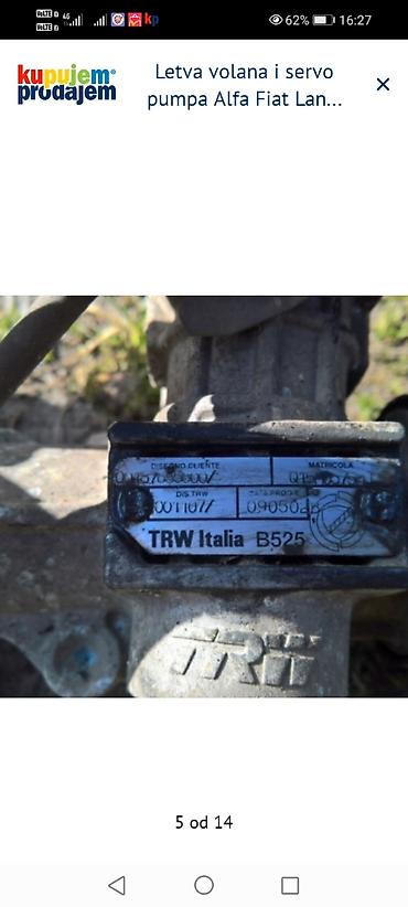 Auto delovi: Letva volana i servo pumpa – TRW Italia B525 - Komplet hidraulična — 3