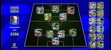 EFootball oyun hesabı – yüksək reytinqli komanda və tam heyət -