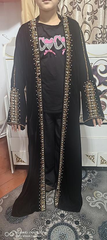 дубайская абая: Халат, Бархат, Турция, 3XL — 5
