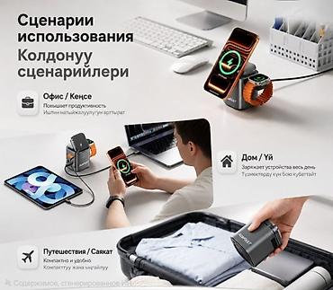 станция зарядки: Acefast 6‑в‑1 сверхбыстрая зарядная станция - Мощность: до 80 Вт (PD — 3