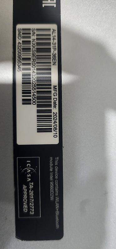 acer notbuk: İşlənmiş Acer Aspire, 14 ", Intel Core i3, 128 GB — 4