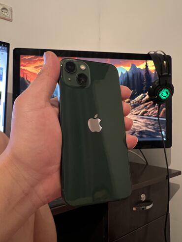 naushniki razer kraken pro green: IPhone 13, Б/у, 128 ГБ, Matte Midnight Green, Зарядное устройство, Чехол, 90 %
