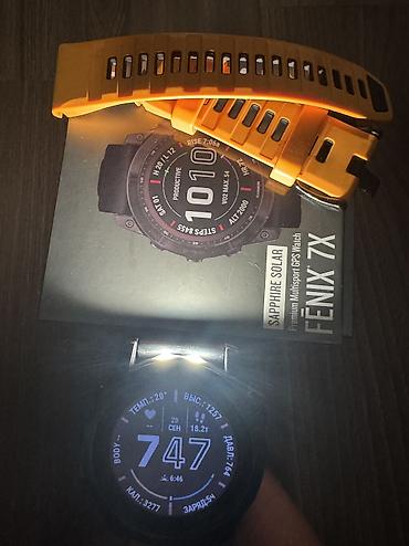 Garmin Fenix 7X(линейка Fenix, корпус черный) с комплектом ремешков: - lalafo.kg да — 7 Garmin Fenix 7X(линейка Fenix, корпус черный) с комплектом ремешков: - — 7