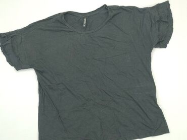 czarne t shirty z koronką: T-shirt, M, stan - Dobry