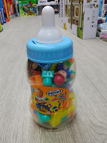 детский тошок: Конструктор Toy Bricks Funny в банке-«бутылочке». - Набор — 1