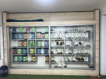 Витринный модуль с раздвижными стеклянными дверями - Габариты по at lalafo.kg Витринный модуль с раздвижными стеклянными дверями - Габариты по
