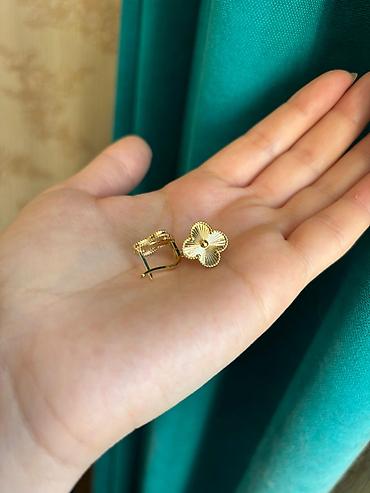 Zərgərlik əşyaları: Sırğa, Tiffany, Sarı qızıl, 585 Əyar, 2 g, Pulsuz çatdırılma — 1