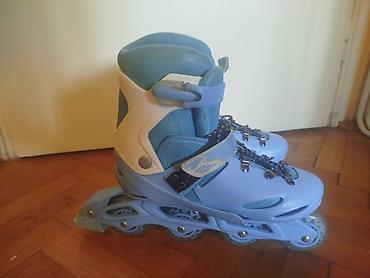 Roleri i rolšue: Podesivi roleri 36-39 plavi,tockici za rolere - ko novi Deciji — 15