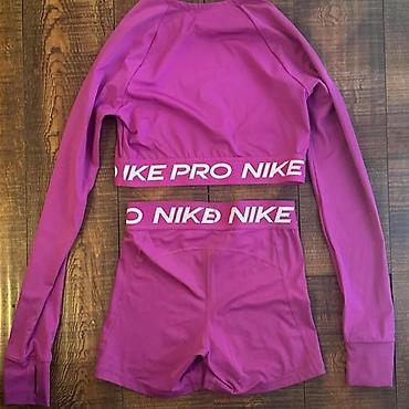 uomo torbe: Nike Pro ženski sportski komplet – dugi top i šorts - Boja — 4