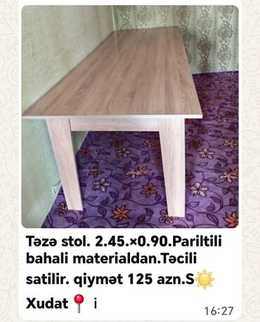 Masalar: Qonaq masası, Yeni, Açılmayan