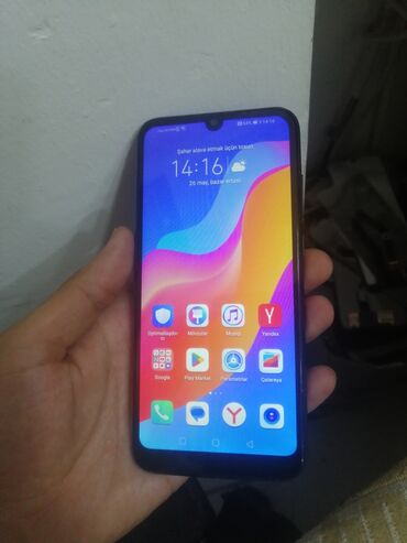 telefon akse: Honor 8A 2020, 32 GB, rəng - Qara, İki sim kartlı, Sensor, Barmaq izi