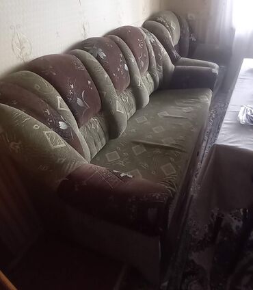 купить кресло бу: Б/у, Диван, Журнальный стол, 2 кресла, Диван, Без подьемного механизма, Раскладной