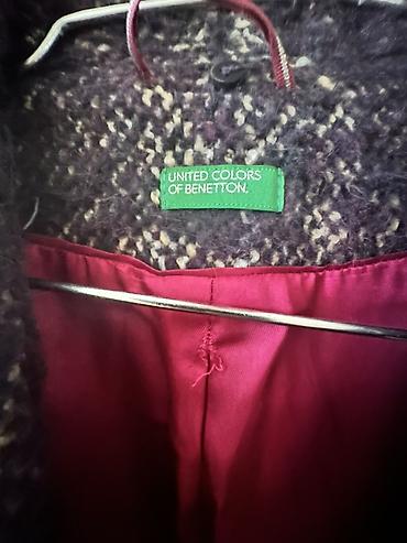 bas geyimi: Palto, Benetton, M, rəng - Bənövşəyi — 4