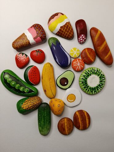 Şəkillər, tablolar: Роспись на натуральном камне, выполненная вручную акриловыми красками — 11