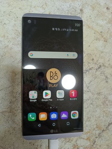 телефоны за 3500: LG V20, Б/у, 32 ГБ, цвет - Серебристый