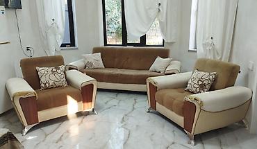 divan kohnə: Qonaq otağı üçün 3-lü mebel dəsti - Tərkib: 1 ədəd 3 nəfərlik divan — 1