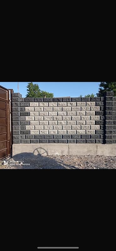 битонные столбы: Заборы из пескоблока, Установка — 8