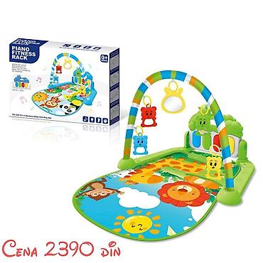 Podloge za igru: Muzička prostirka za bebе sa klavirom i visećim igračkama (0+) - — 4