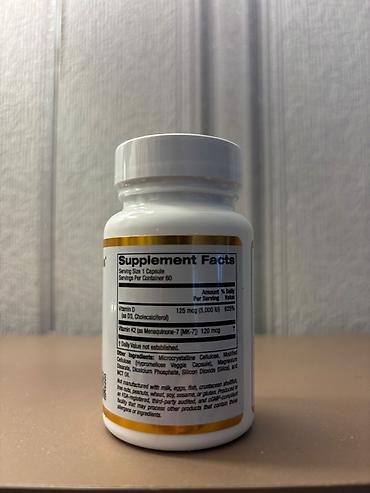 dikalar: California Gold Nutrition – Vitamin D3 + K2 - Tərkib: 1 kapsulda — 2