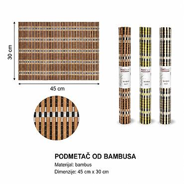 KMT Podmetač od bambusa sa ivicom 2407151 - Materijal: bambus -