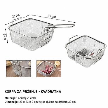 KMT Četvrtasta korpa za prženje 5403888 Opis: - Četvrtasta korpa za