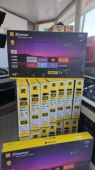 islenmis plazma televizorlar: Yeni Televizor Zimmer DLED 43" FHD (1920x1080), Ünvandan götürmə, Pulsuz çatdırılma, Ödənişli çatdırılma