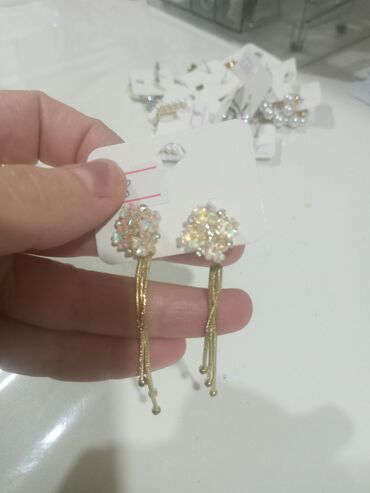 Bijuteriya dəstləri: Zərgərlik dəsti – müxtəlif modellərdə sırğalar - Ay və ulduz motivli — 11