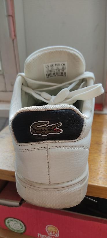 крок: Кеды Lacoste, белые. 1000сом. 41размер. Состояние отличное — 2