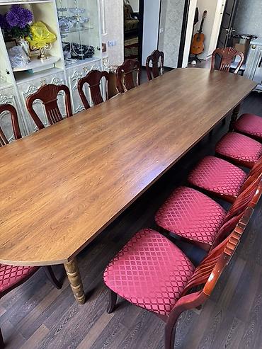 study table: Стол и стул для зала, Б/у, Самовывоз, Платная доставка, цвет - Коричневый — 5