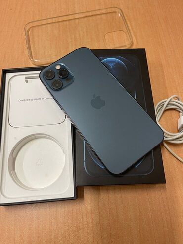 Apple iPhone: IPhone 12 Pro Max, 128 GB, Matte Silver, Zəmanət, Face ID