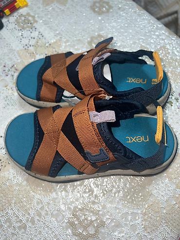 Детская обувь: Next сандали, кеды и туфли. Новые Сандали синие/голубые — 12