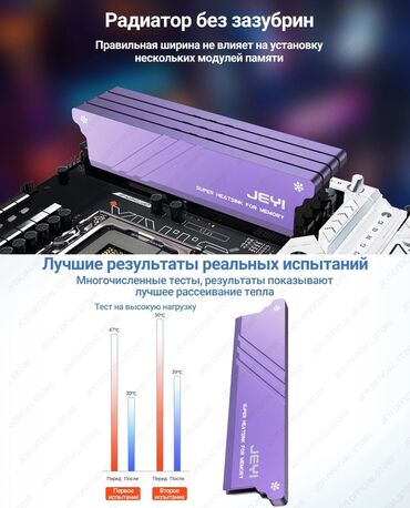 Другие комплектующие: Радиатор охлаждения оперативной памяти JEYI, Подходит на ddr2, ddr3 — 12