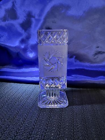 Vaze i saksije: Vaza nova kristal Bohemija iz 70ih. Vaza kristal,rucna obrada,gravura — 3